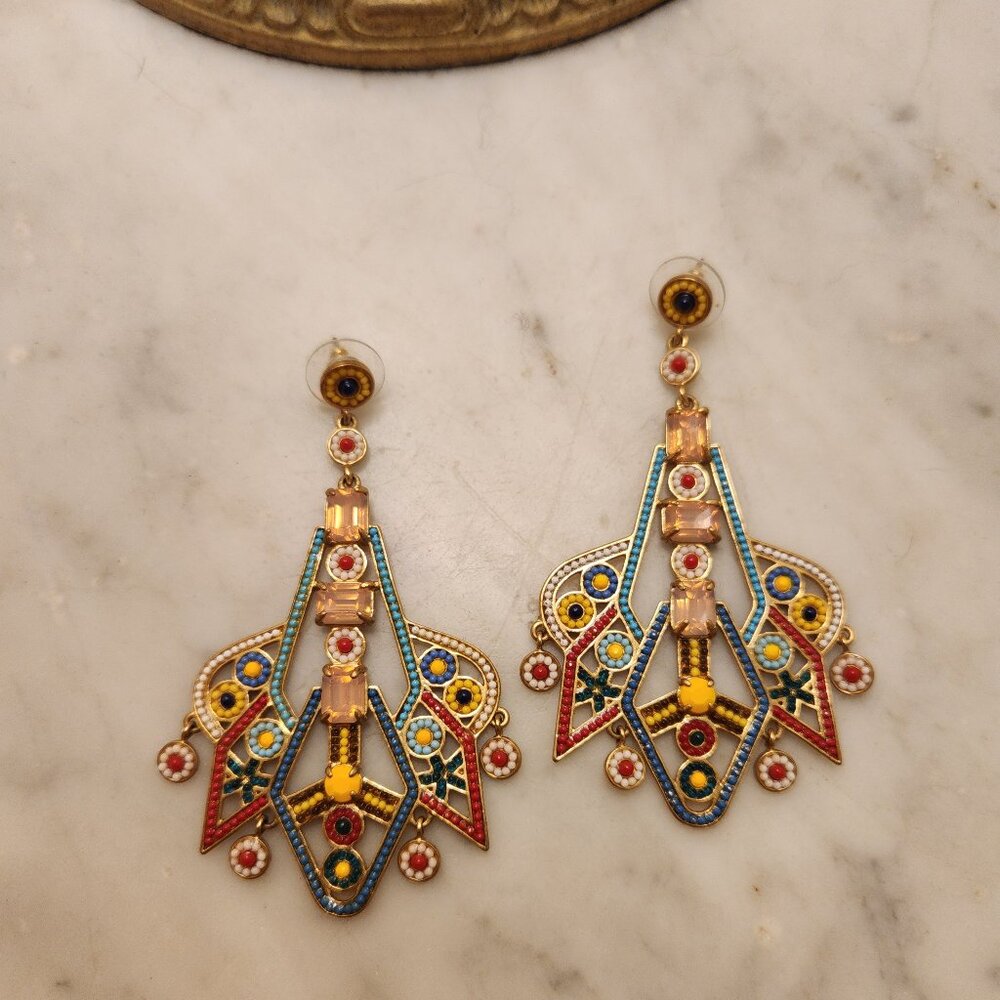 Vibrant and Eclectic Statement Earrings